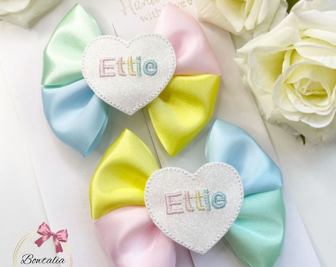 Personalized Baby Bow: Pearl Initial Headband, Newborn Accessory