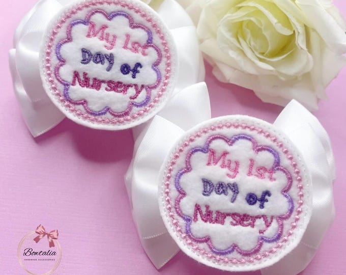 Baby Bow Clips: Handmade Nursery Hair Accessories - Set of 2