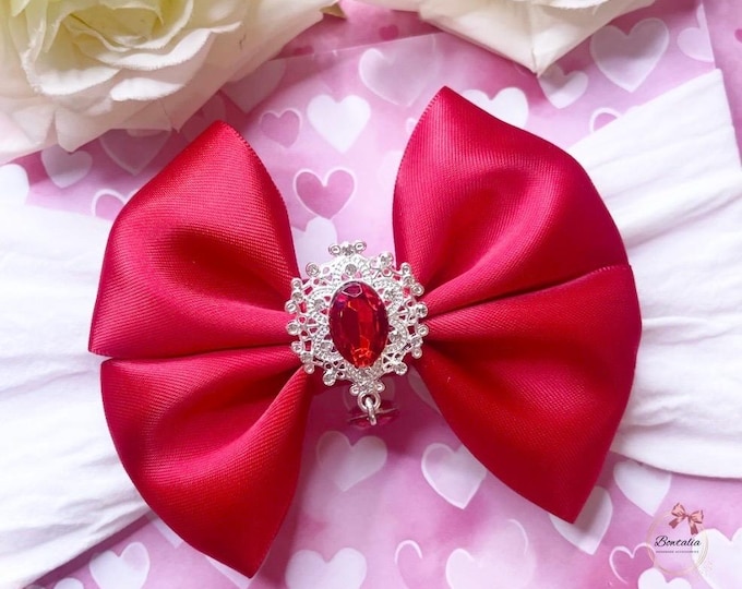 Baby headbands, girls hair accessories, red bows, valentines bows