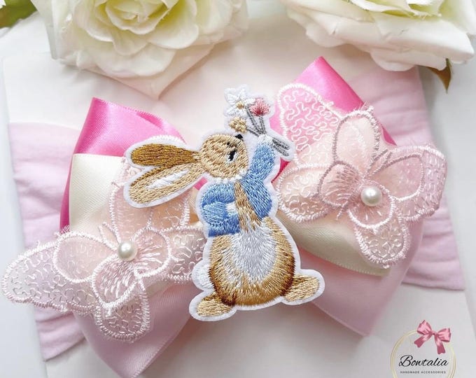 Easter Bunny Bow Headband: Butterfly Hair Clip