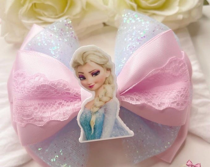 Character Baby Bow Headband: Pink & Blue Party Hair Accessory