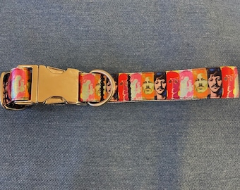 Hand-made unofficial Beatles band dog collar