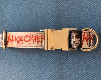 Hand-made unofficial Alice Cooper dog collar