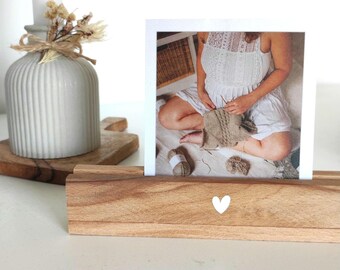 Kartenhalter | Bilderleiste | Tischdeko | Holz | Herz | handmade