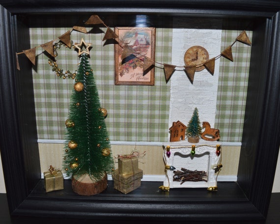 Decorative 3D Christmas Picture Frame,vintage Christmas,gift,christmas Tree, christmas Ornaments,decorations,christmas Decor,winter Decor - Etsy