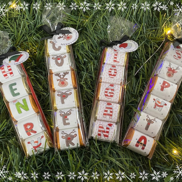 Chocolate Stocking Stuffers, Hershey Nuggets, Christmas Eve Box, Personalized Names