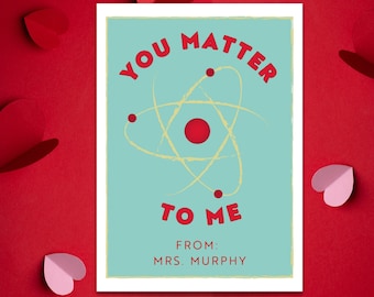 Funny valentine Printable Science classroom valentines for kids or science teacher valentine's day cards printable Valentine's day gift tags