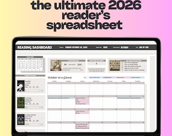 2026 Ultimat läsarspårare | ENDAST Google Sheets | Tema "NEUTRAL"