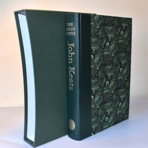 Keats. The Complete Poems. (2001) Vintage Folio Society Book. Lombada de couro decorativa. Poesia romântica. Ilustrado. Presente literário