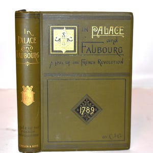 Antique Illustrated Book: In Palace and Faubourg (1888) Victorian Pictorial Cover
