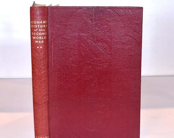 Livre d'histoire illustré vintage : La Seconde Guerre mondiale d'Odham, Vol 2 (1951)