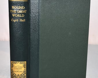 Libro illustrato antico: Il giro del mondo (anni '30) Storia, Dorso decorato.