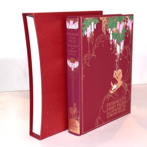 Libro Folio Society. Cuentos de hadas de Perrault. 30 ilustraciones de Dulac. (1998) Libro clásico coleccionable para niños. Decorativo. Inc. Cenicienta
