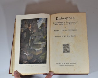 R.L Stevenson. Kidnapped (1938) Plates by W. Bryce Hamilton. Blackie