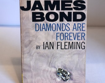 Ian Fleming. Diamanten zijn voor altijd (1963) Vintage Pan Paperback. James Bond-boek. Decoratieve hoes. Verzamelbaar