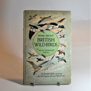 Vintage Natural History Book. More About British Wild Birds. Young Naturalist Series.  Colour Illustrations.Slim Hardback. Decorative Cover