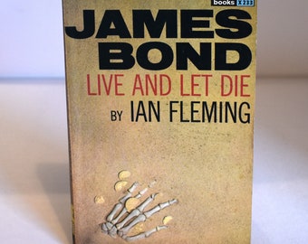 Ian Fleming. Leef en laat sterven (1963) Vintage Pan Paperback. James Bond-boek. Decoratieve hoes. Verzamelbaar