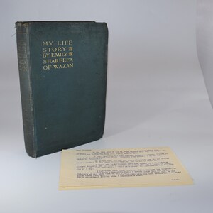 La historia de mi vida por Emily Shareefa de Wazan. 1º (1911) Con carta del autor. Protector de pañuelos ilustrado.
