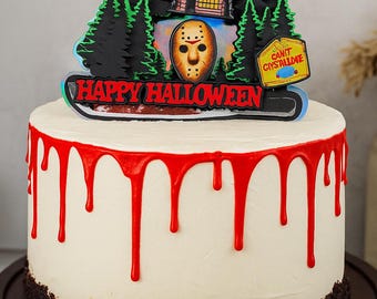 Friday The 13th Halloween Cake Topper