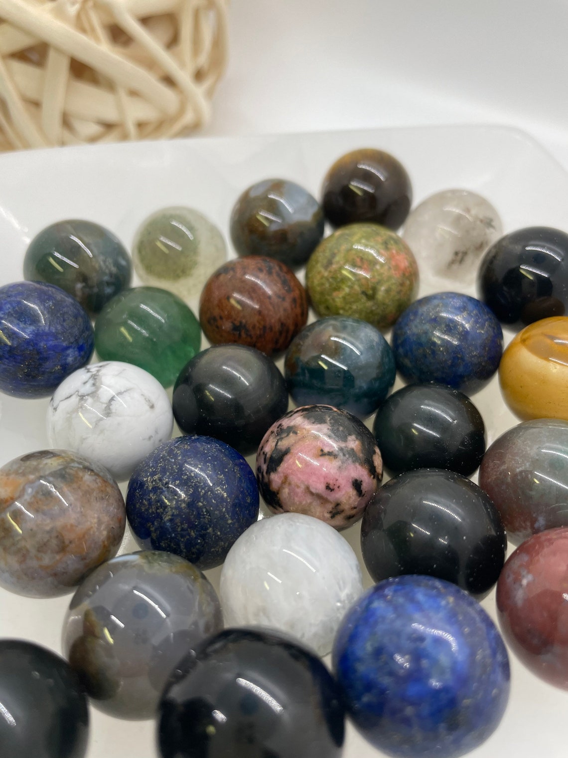 Mini Crystal Spheres Mixed Material Crystal Sphere Etsy