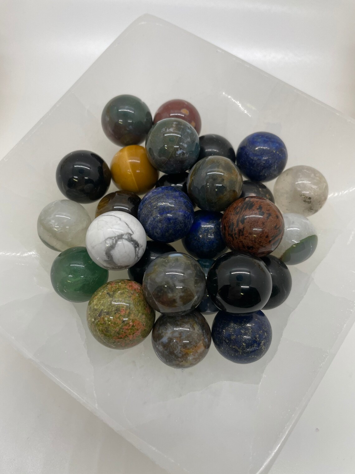 Mini Crystal Spheres Mixed Material Crystal Sphere Etsy