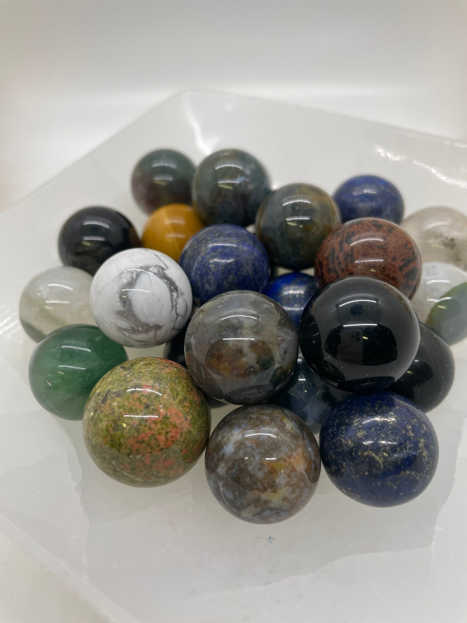 Mini Crystal Spheres Mixed Material Crystal Sphere Etsy