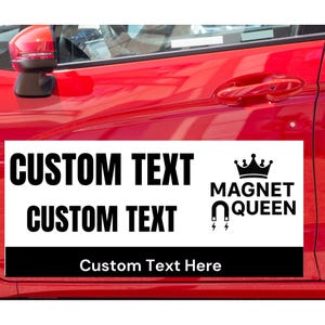 Custom Car Magnet,One Color Text or Logo – 12x12, 12x18, or 12x24 – Ships Next Day