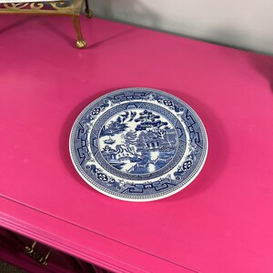Blue Willow Bread Plate by Earthenware England John Tams