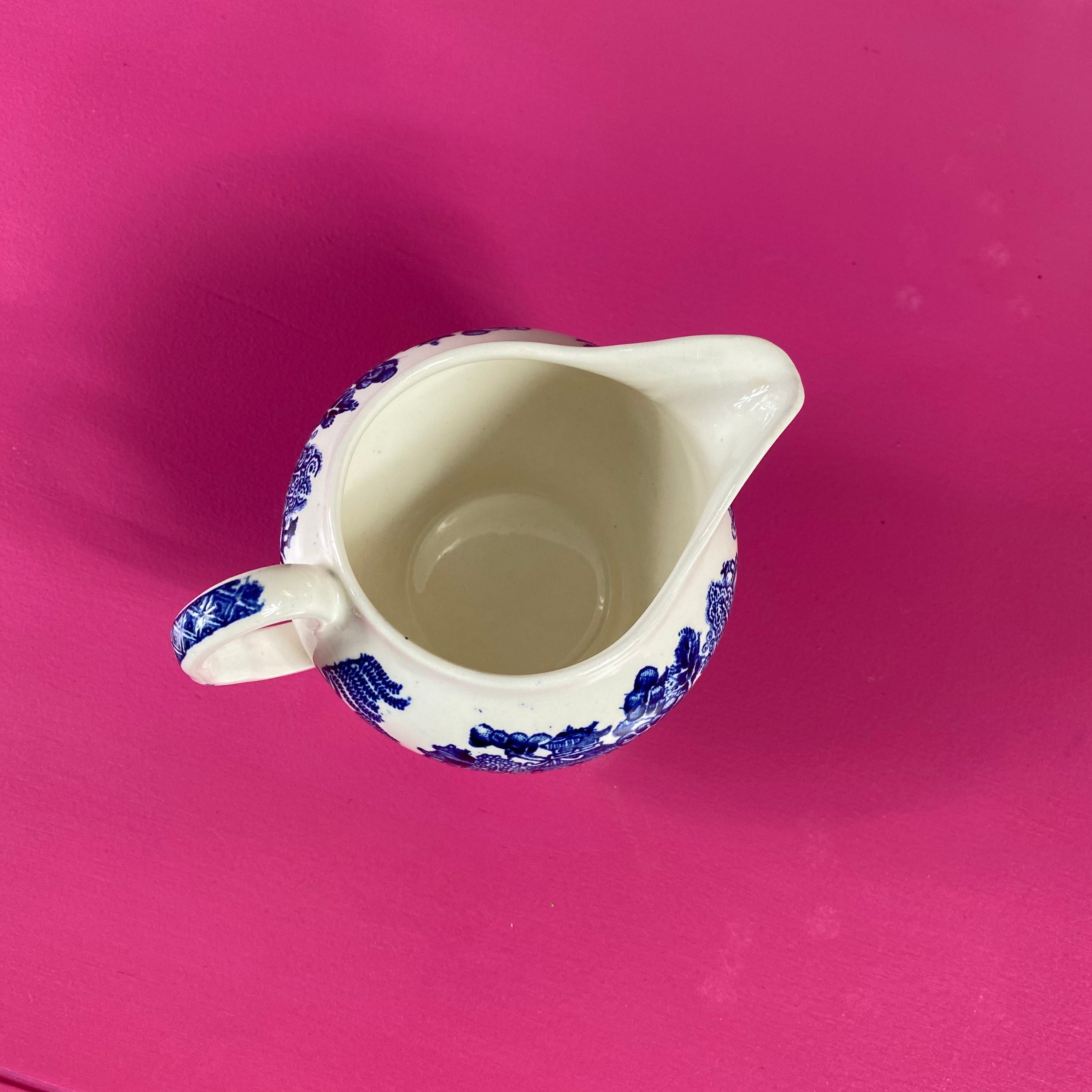 Blue Willow Creamer Pitcher England Etsy