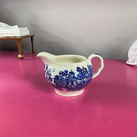Blue Willow Creamer Pitcher England Etsy
