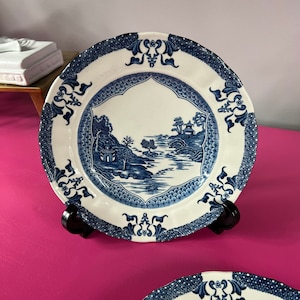 Vintage Pagoda Bread Dessert Plates Royal Tudor Mandarin England Grindley Of Stoke (set of 2)