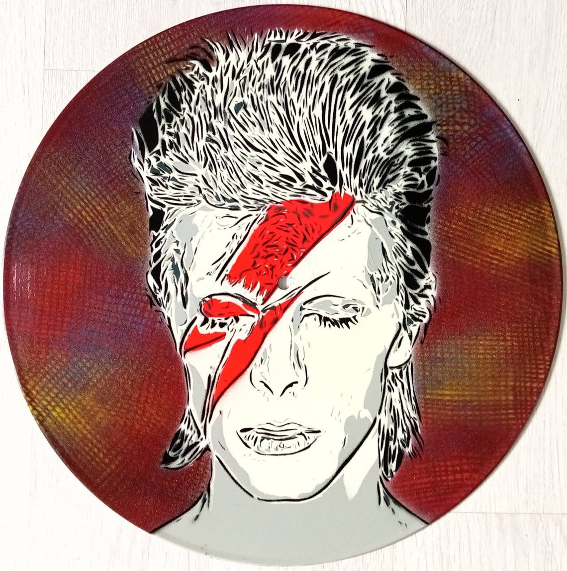 Bob Dylan original painting on a vinyl disc Etsy