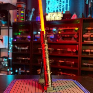 2 Lightsaber Stand Set: Dual Vertical Display, Universal Hilt Holder image 4