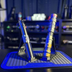 2 Lightsaber Stand Set: Dual Vertical Display, Universal Hilt Holder image 9