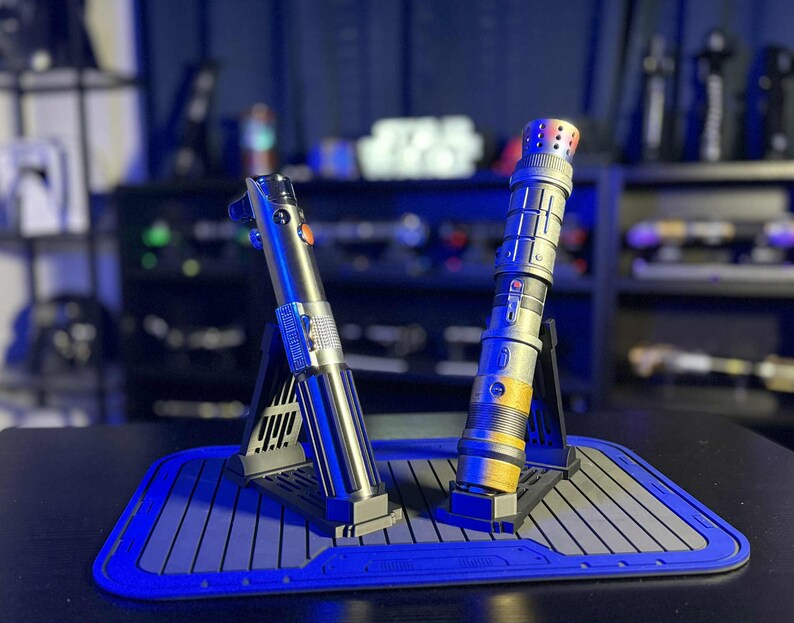 2 Lightsaber Stand Set: Dual Vertical Display, Universal Hilt Holder image 9