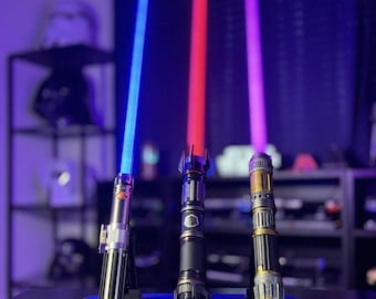Lightsaber stand Vertical design! Universe style,Fits any saber!  Fits any Hilt including Savi&#39;s & Legacy sabers and more! 3 color choices!