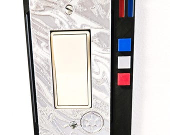 Tapa para interruptor de luz de seguridad Beskar de Star Wars: decoración de pared impresa en 3D