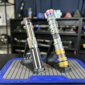 2 Lightsaber Stand Set: Dual Vertical Display, Universal Hilt Holder image 12