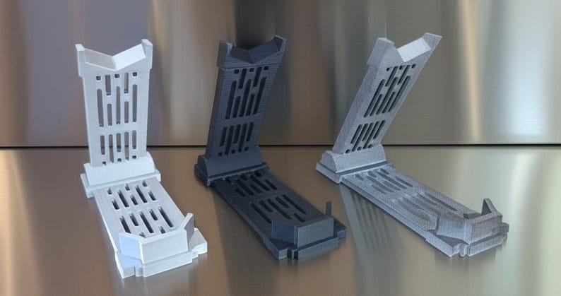 Verwitterter 3D Lichtschwert Ständer: Universelles Vertikales Display, von Star Wars inspiriert Bild 12