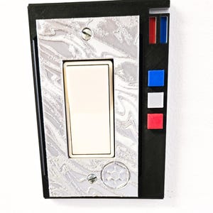Star Wars Beskar Security Light Switch Cover: 3D Printed Wall Decor image 3