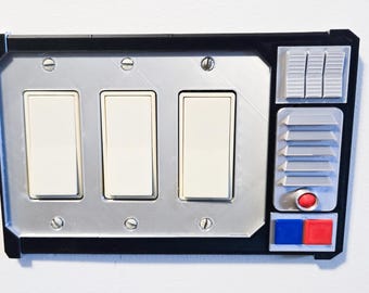 Cubierta para interruptor de luz de Star Wars TRIPLE Power Panel: decoración de pared impresa en 3D