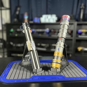 2 Lightsaber Stand Set: Dual Vertical Display, Universal Hilt Holder image 11