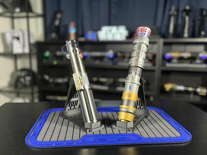 2 Lightsaber Stand Set: Dual Vertical Display, Universal Hilt Holder image 11