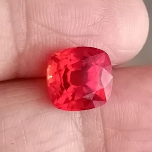 Bicolor Orange Red Sapphire 5Ct Cushion Cut Natural Certified Loose Gemstone Excellent Quality Sapphire Ring High Jewelry Making CL123