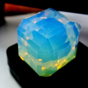 Cubo de ópalo natural Cultured Fire de más de 80 quilates, cubo de ópalo australiano Welo Fire, piedra preciosa sin tratar certificada, fabricación de joyas, cubo de ópalo Welo, regalo