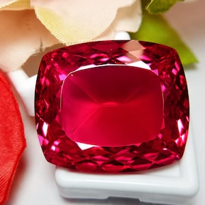 Certified 114.90 Ct Mogok Pigeon Blood Ruby • Cushion Cut Natural Red Gemstone • Rare Collector Ruby for Fine Jewelry • Loose Gem • SS170