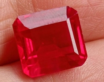 Natural Burma Ruby Certified 9.30 Ct Emerald Cut Gemstone AA+ Best Quality Gemstone Best For making Jewelry, Best Sale Going on. CL210