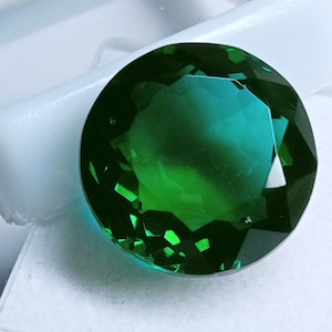 Round Cut Tsavorite Garnet Dark Green Lab Created Certified 17.40 Ct Loose Gemstone Best For Making Jewelry, Best Sale Going on. JP159