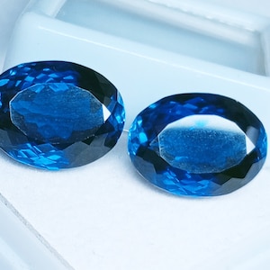 Certified Blue Tanzanite 18.75 Ct Pair Natural AAA+ Loose Gemstone Tanzania Oval Tanzanite Stone for earrings Oval Cut Blue Tanzanite JP082
