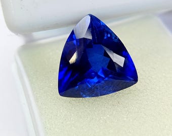 Tanzanite naturelle irréprochable certifiée de 9,30 carats, pierre précieuse naturelle taillée en billions de bleus, taille de bague, taille de pendentif Meilleure offre